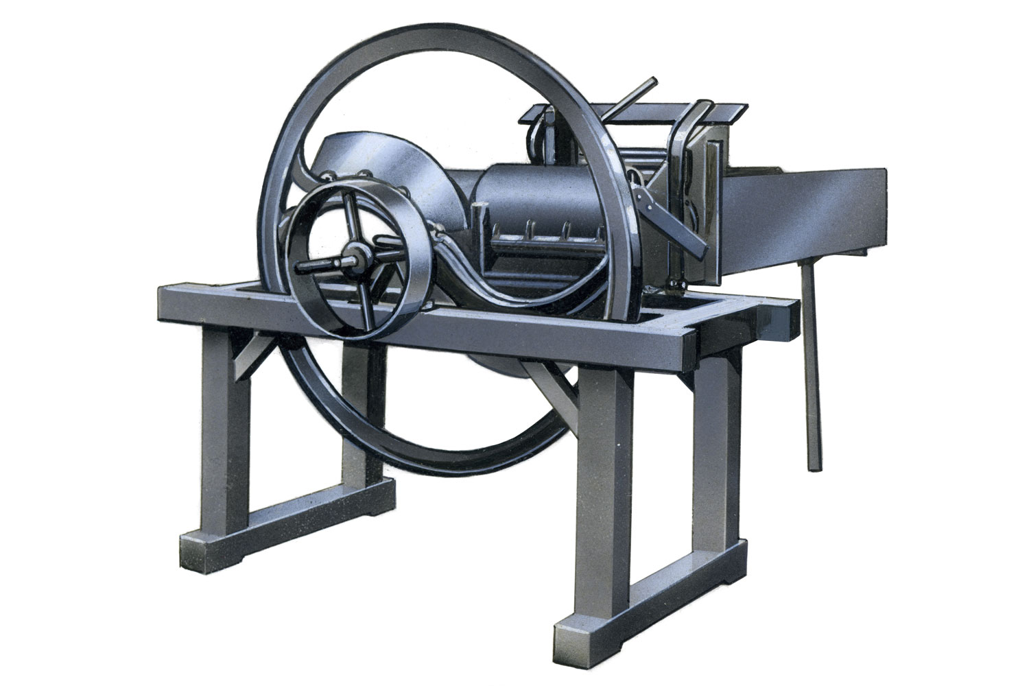 Damit fing alles an: Franz Pöttingers Futterschneidemaschine von 1871, die den Landwirten, so wie alle PÖTTINGER Entwicklungen danach, viel Arbeitszeit und -aufwand ersparte.