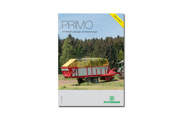 Neues Prospekt: PRIMO Ladewagen mit Förderschwingen 