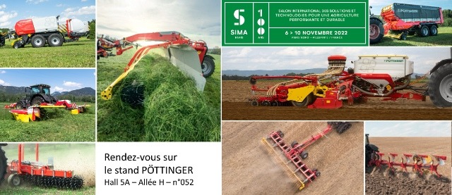 Newsletter PÖTTINGER : Soyez nos invités au SIMA 2022