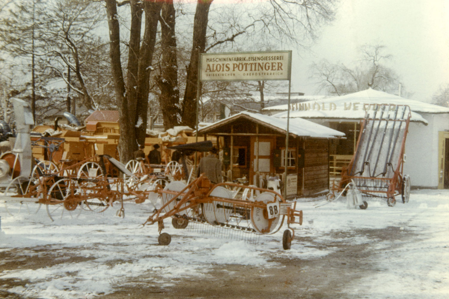 La caravane des salons PÖTTINGER est également en tournée en hiver.