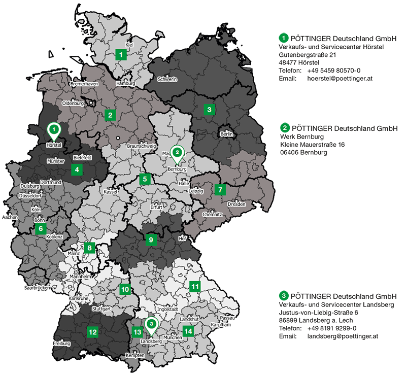 Außendienstlandkarte Deutschland