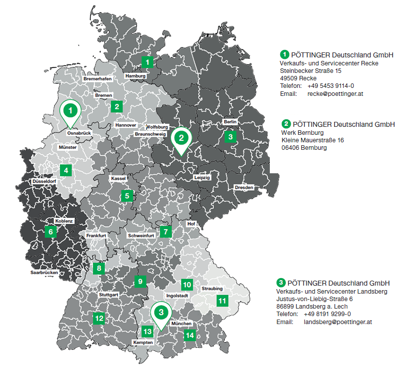 Außendienstlandkarte Deutschland