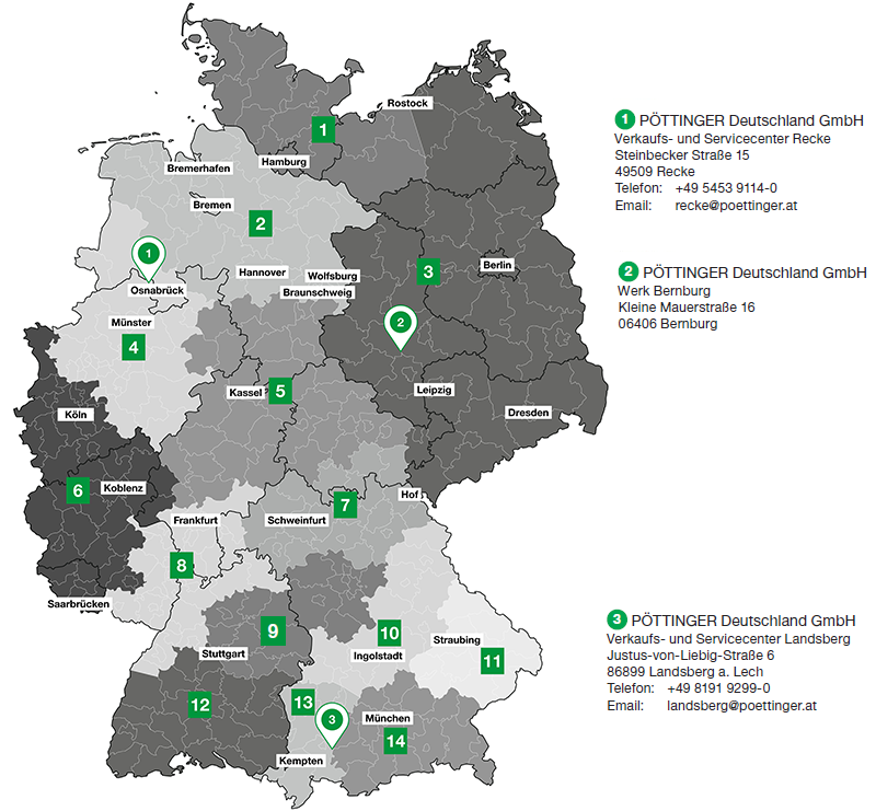 Außendienstlandkarte Deutschland
