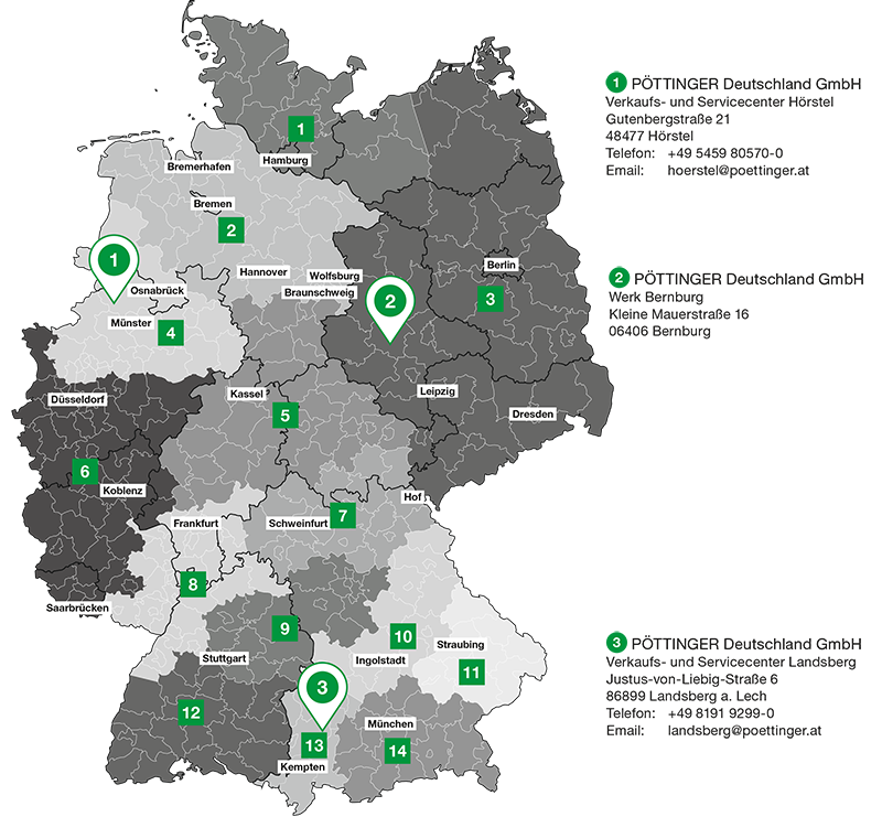 Außendienstlandkarte Deutschland