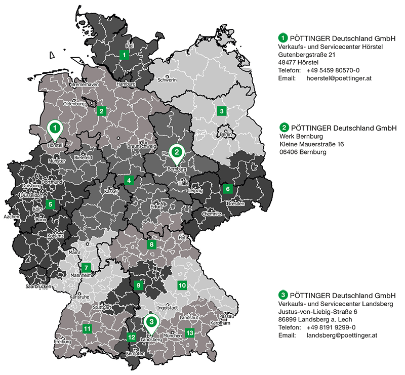 Außendienstlandkarte Deutschland