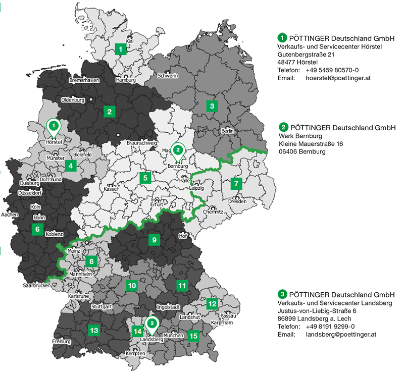 Außendienstlandkarte Deutschland