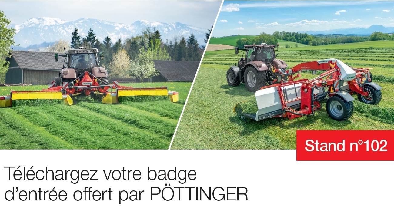 Soyez les invités de PÖTTINGER au Salon de l'herbe 2024