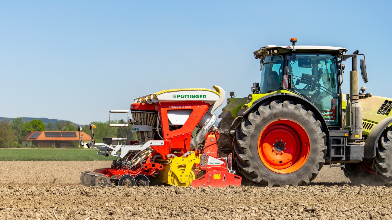 New AEROSEM M implement-mounted pneumatic seed drill