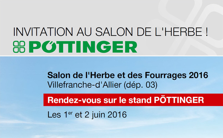 PÖTTINGER présente ses nouveautés au Salon de l’herbe 2016