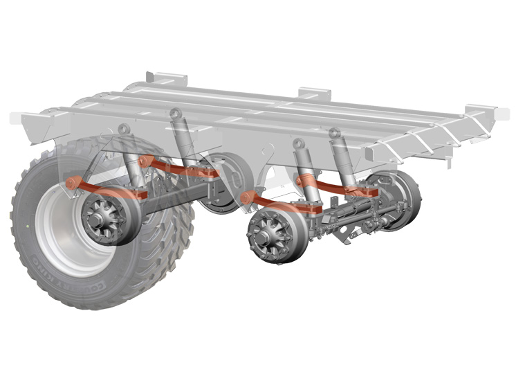 Nieuw: Hydropneumatisch onderstel 16 en 18 ton Nieuw: Hydropneumatisch onderstel 16 en 18 ton