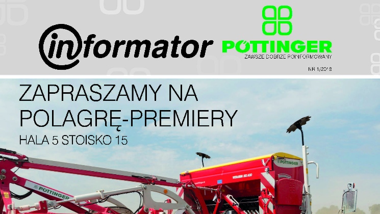 Informator Pöttinger 1/2018 już gotowy Informator Pöttinger 1/2018 już gotowy