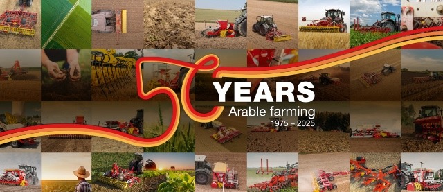 PÖTTINGER: TOP VT 12540 C rake with new feature, AMICO F and AEROSEM F combination, 50 years of arable farming, fanshop news, new videos