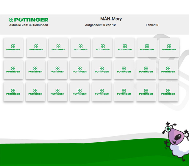 New online game: PÖTTINGER Mow-mory