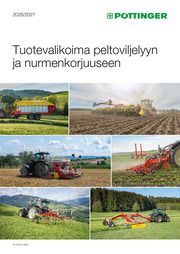 Tuotevalikoima peltoviljelyyn ja nurmenkorjuuseen 2026/2027