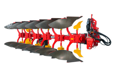 SERVO 45 S heavy mounted reversible ploughs with reinforced tilting trestle, up to 350 HP